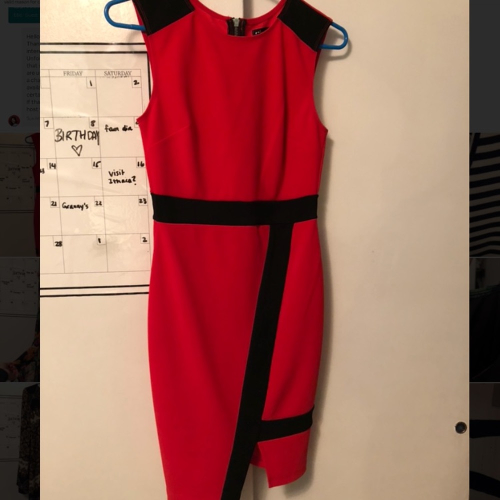 Red & Black Midi/Mini Dress